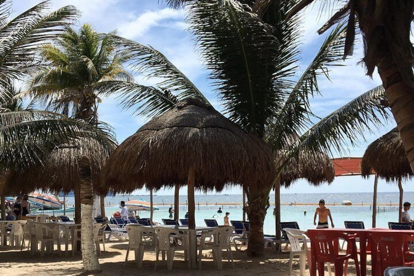 ADULTS GOLD A day at the beach at Los Arrecifes Restaurant-Open Bar And Massage.