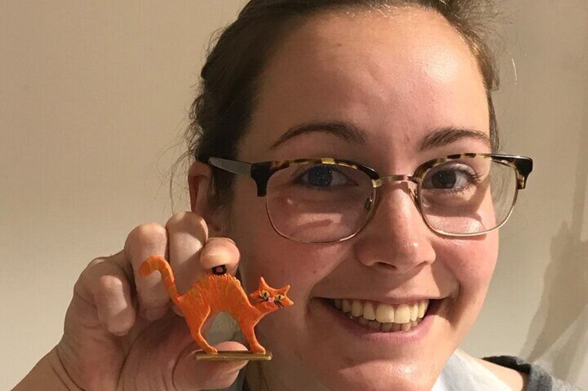 Be creative at Halloween and paint our Scary Cat orange if you want.