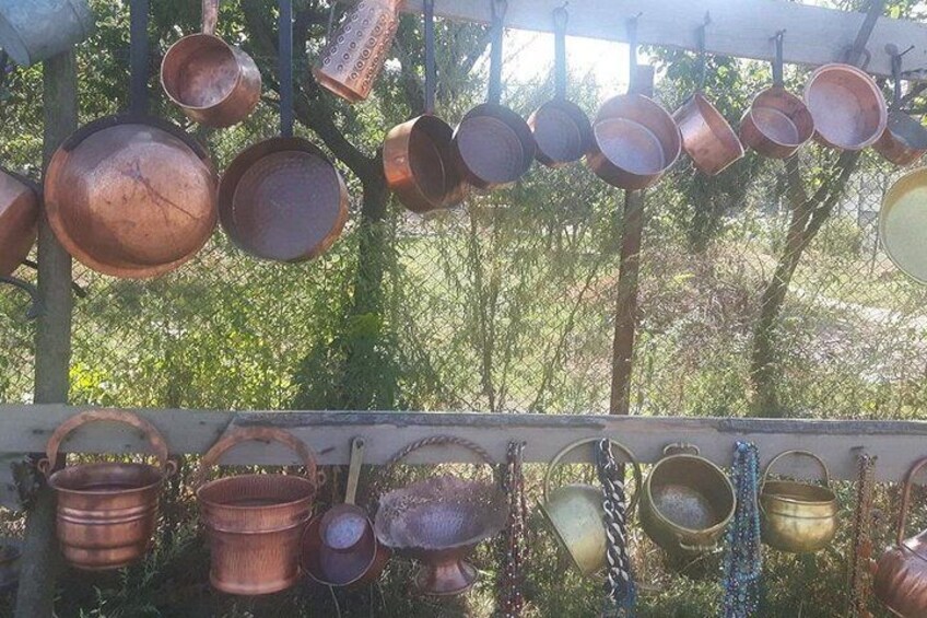 Copper pots made by roma population in Transylvania