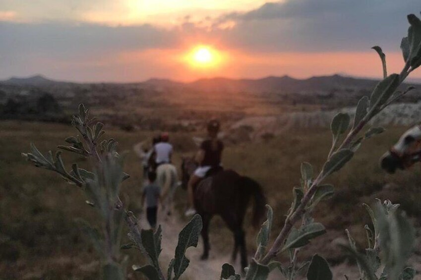 Riding into the sunset