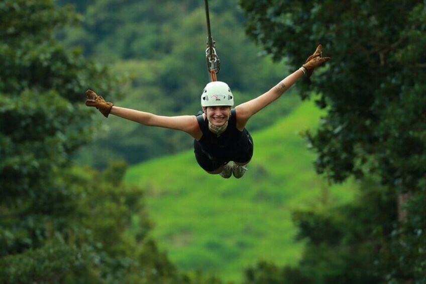 Extreme Canopy tour in Monteverde