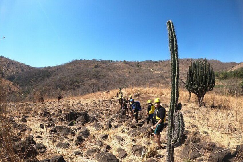 Canyoning, Rappel, Natural slides, Hiking in Comala Waterfalls