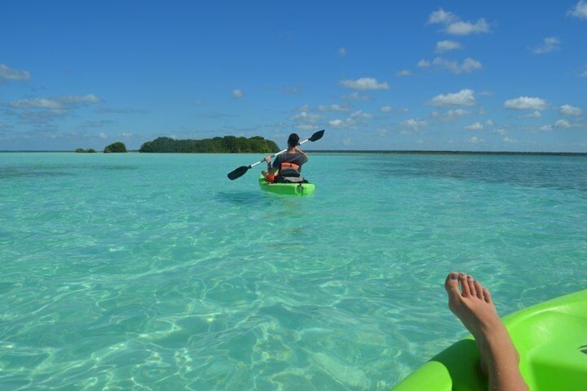 Enjoy your self at Bacalar Blue Lagoon from Costa Maya