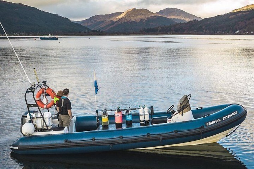 Wreckspeditions boat trips start here in the beautiful surroundings of the Holy Loch, Dunoon. Overlooking Loch Lomond and the Trossachs this gives us a stunning way of starting you adventure with us.