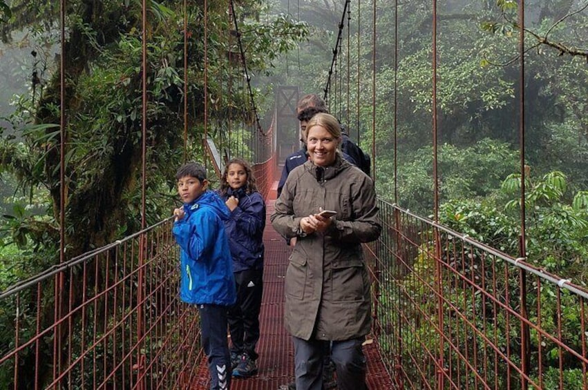 Hanging bridge at Monteverde Cloud Forest Reserve