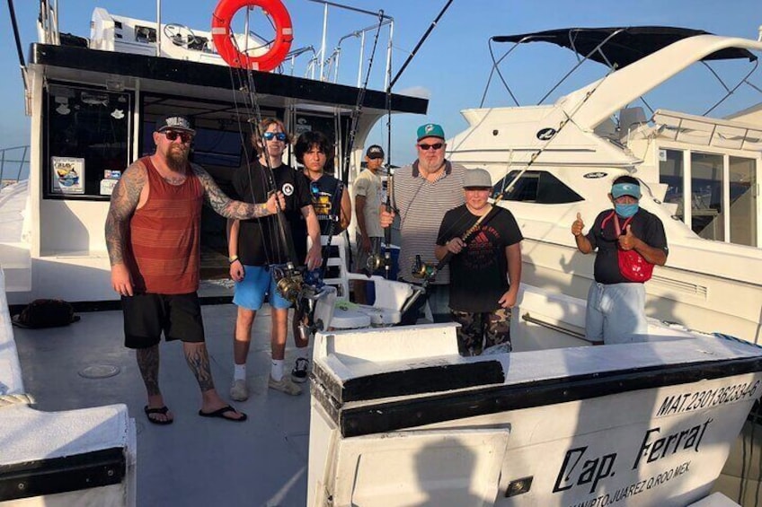 Private fishing charter Big Boat 48ft 14 pax Great Marlin, selfish, Mahi Mahi