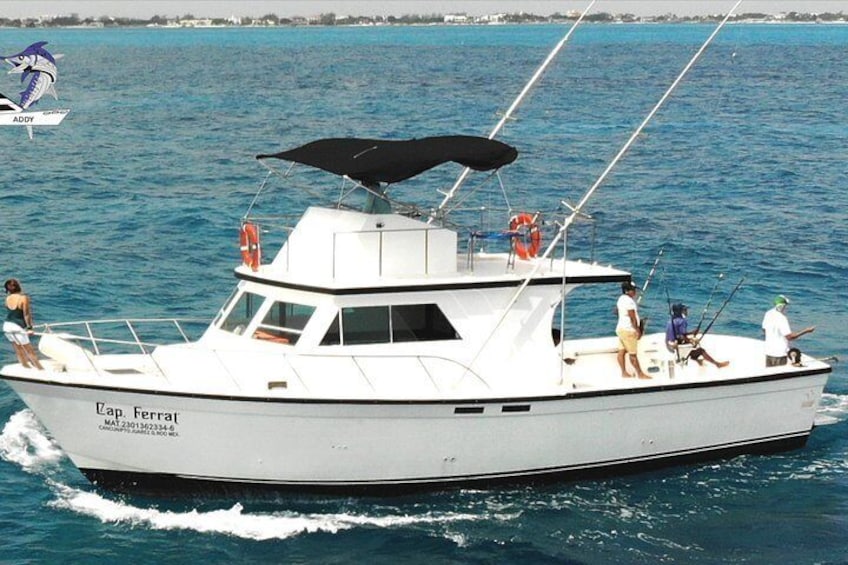 Private fishing charter Big Boat 48ft 14 pax Great Marlin, selfish, Mahi Mahi