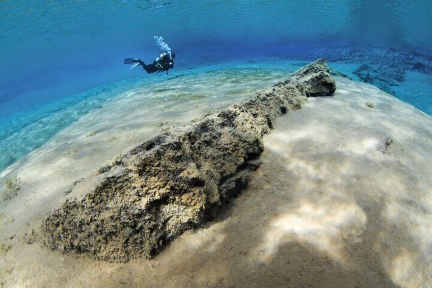 Enjoying the clear water of Silfra fissure