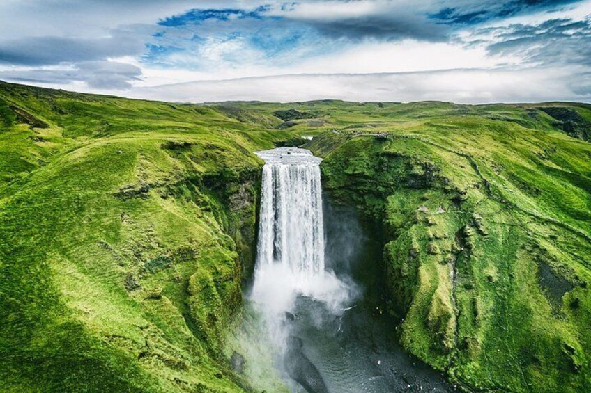 Skógafoss from above