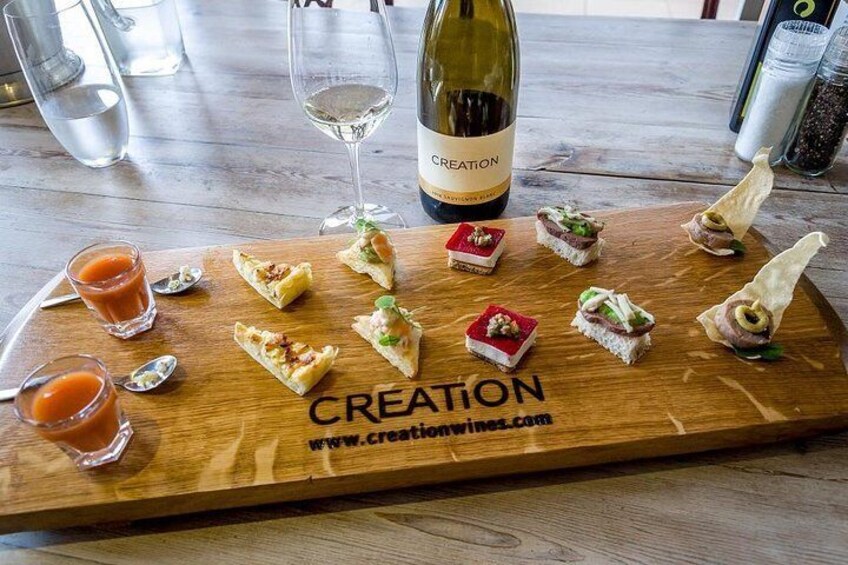 Creation Wine pairing with optional canapés 