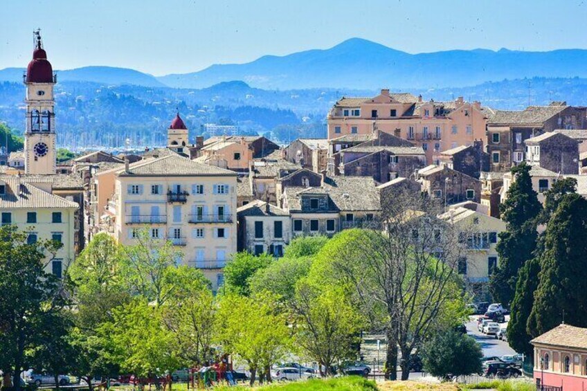 Panoramic view of Corfu Town