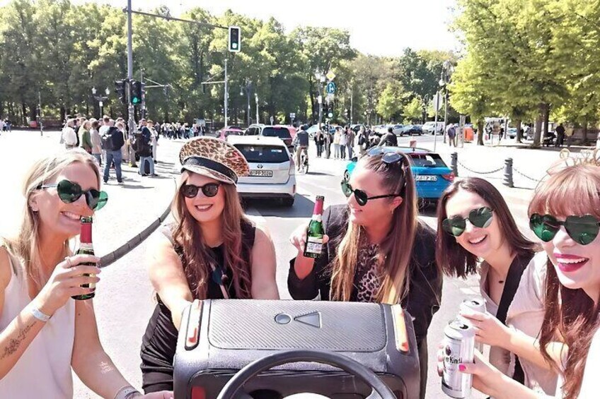 Party and Beer Bike Private Sightseeing Tour Berlin with Pick-up