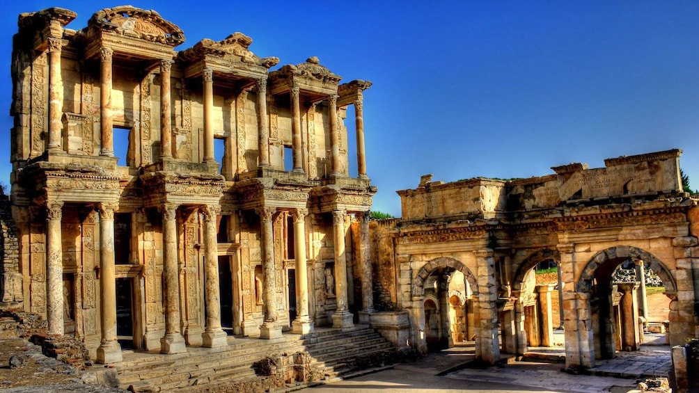 Show item 1 of 8. Ruins of the Library of Celsus and the Gate of Augustus in Ephseus
