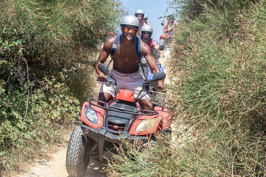 Adventure Quad ATV Safari Guided Tour at The Pink Palace in Agios Gordios, Corfu