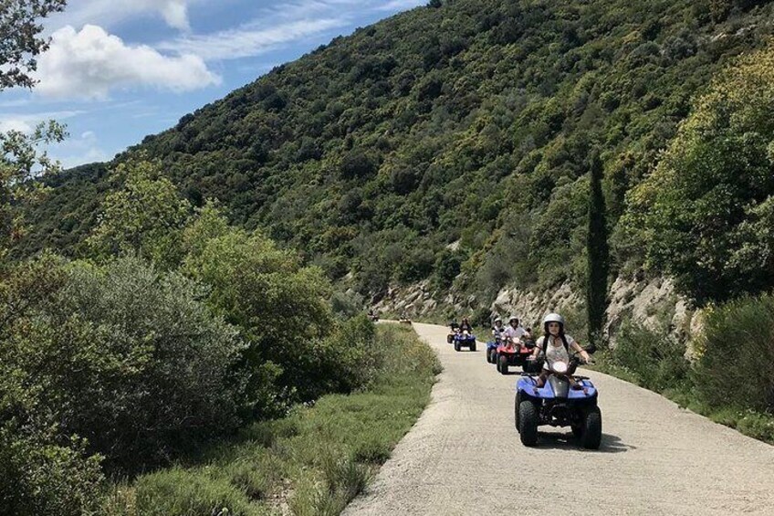 Adventure Quad ATV Safari Guided Tour at The Pink Palace in Agios Gordios, Corfu