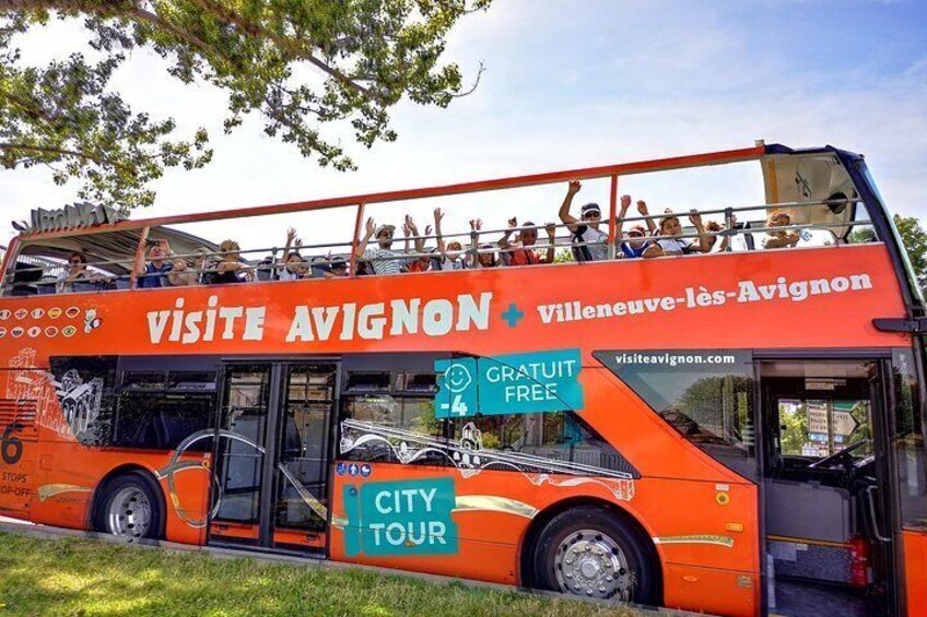 Visit Avignon and Villeneuve lez Avignon aboard a Double-Decker Bus