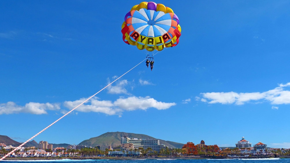 Perfect day for parascending in Spain