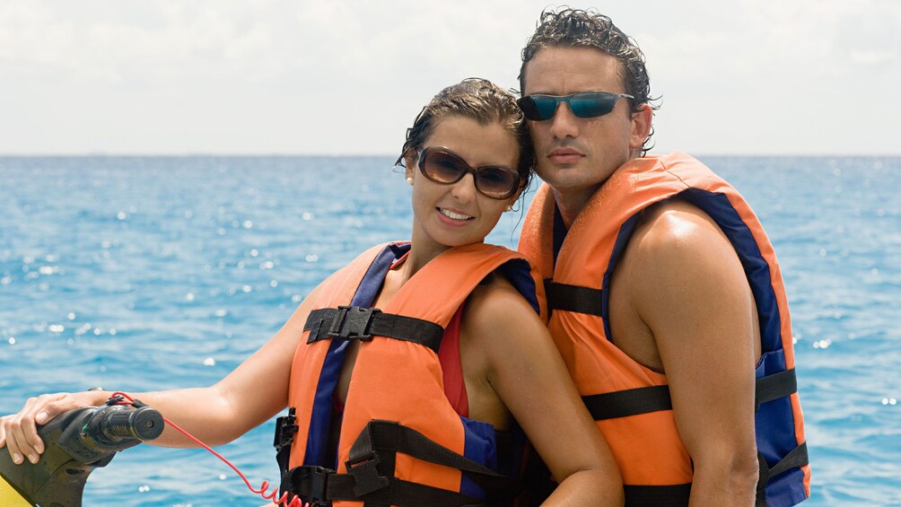 Sunny weather for jet skiing in Spain