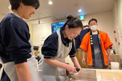 Experience traditional Japanese cuisine, making soba noodles in Sapporo, in...