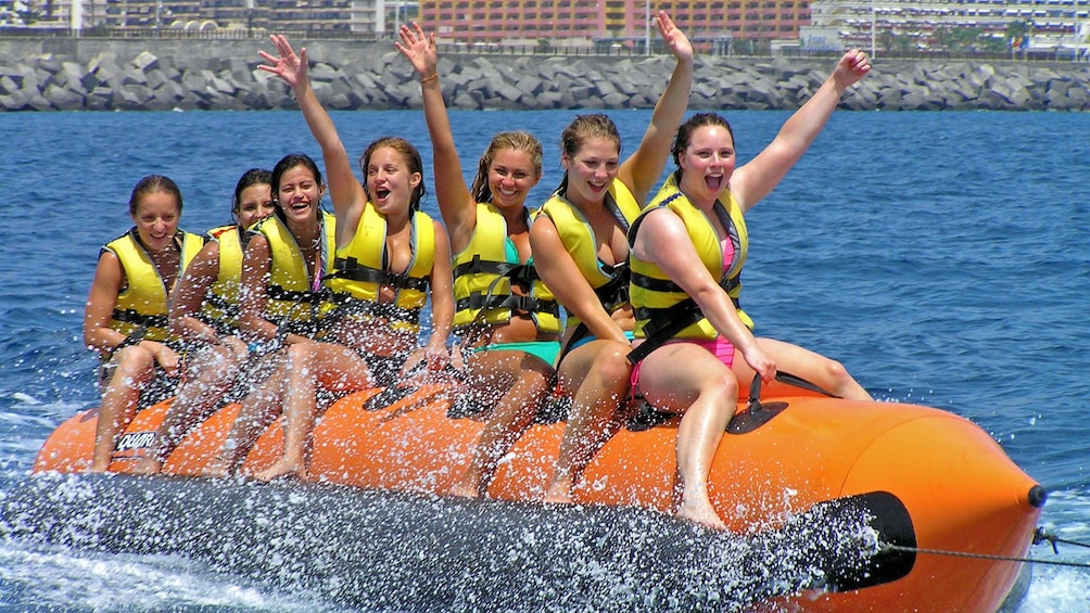 Inflatable raft riding in Spain