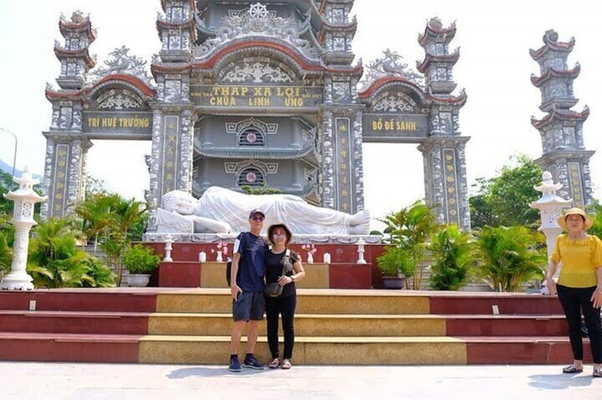 Jeep Tour to Da Nang city: Marble Mountain - Buddha Statue- Peak Monkey Mountain