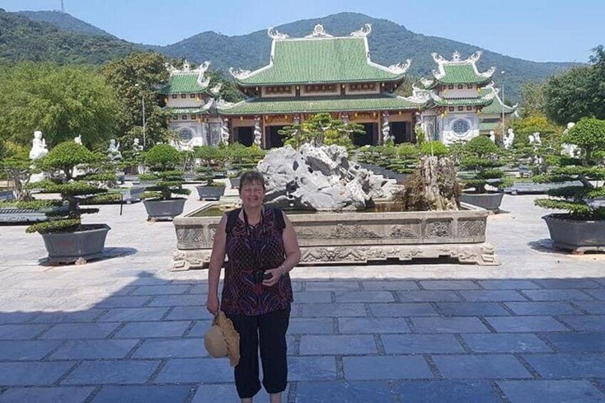 Jeep Tour to Da Nang city: Marble Mountain - Buddha Statue- Peak Monkey Mountain