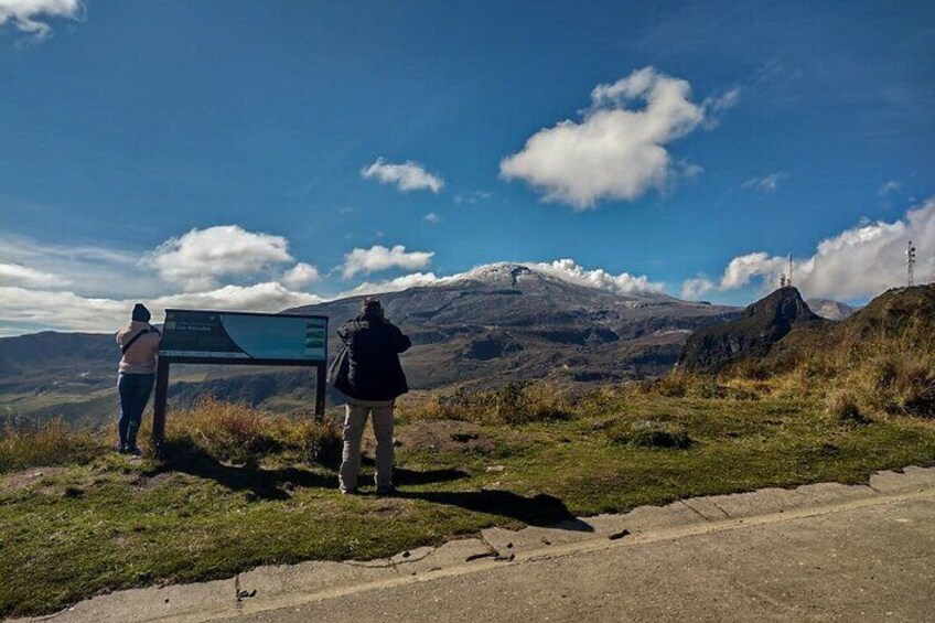 Snowy Ruiz + Hot Springs from Pereira