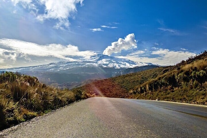 Snowy Ruiz + Hot Springs from Manizales