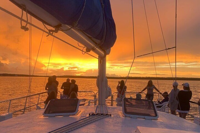 Fiery, romantic sunset sailing cruise in Orange Beach