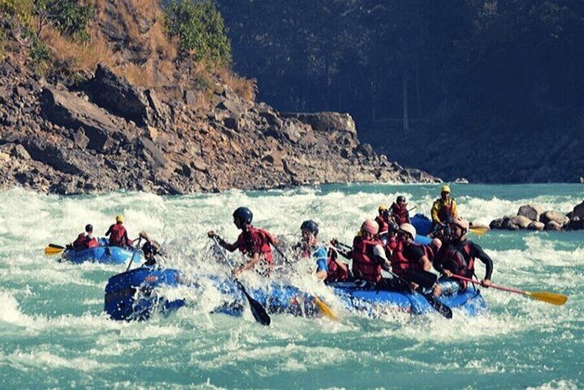 Fun beaming through valleys carved by the Ganga River