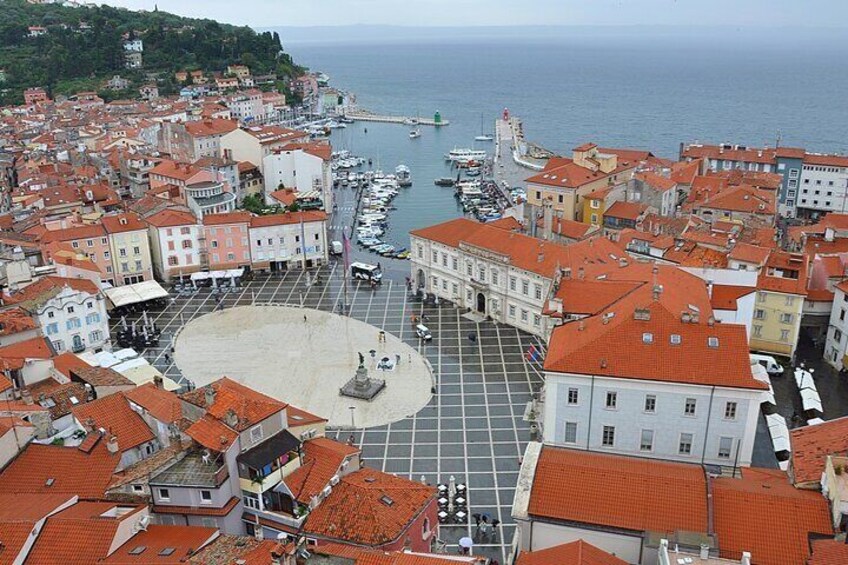 Tartini Square from the Bell Tower