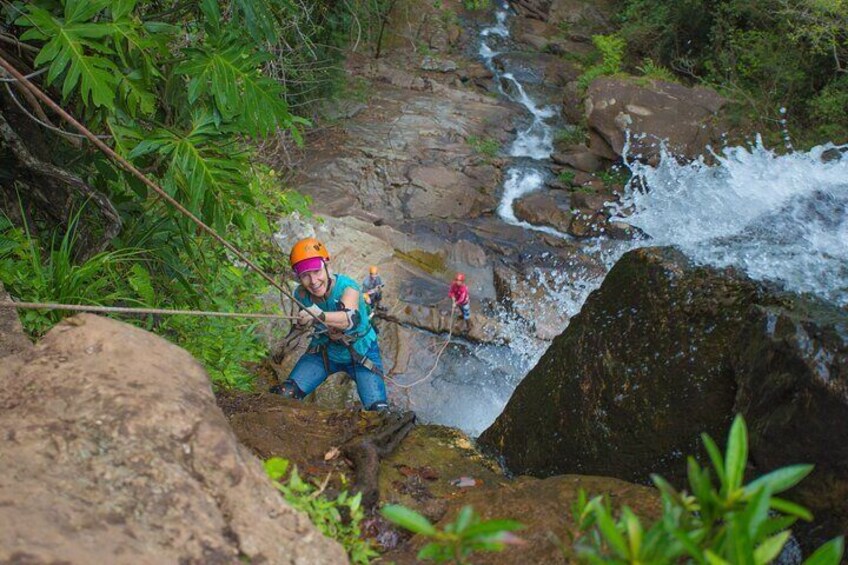 Rappeling down