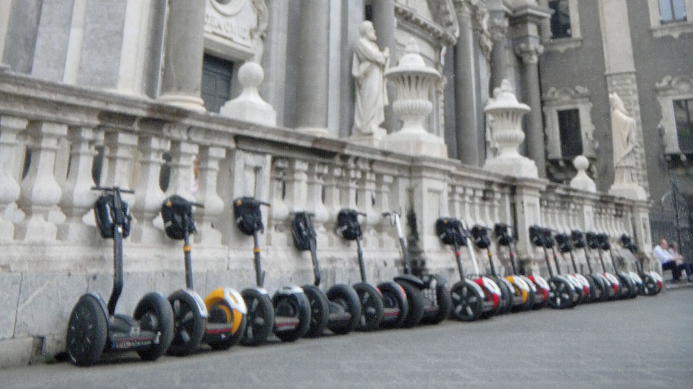 Apri foto 2 di 7. Segways lined up outside a building in Catania
