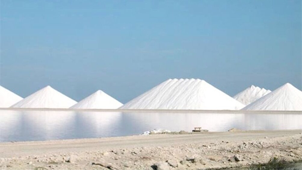 Salt pyramids in Bonaire