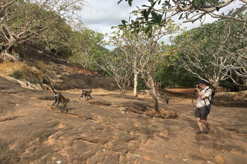 Climbing Dambulla rock 