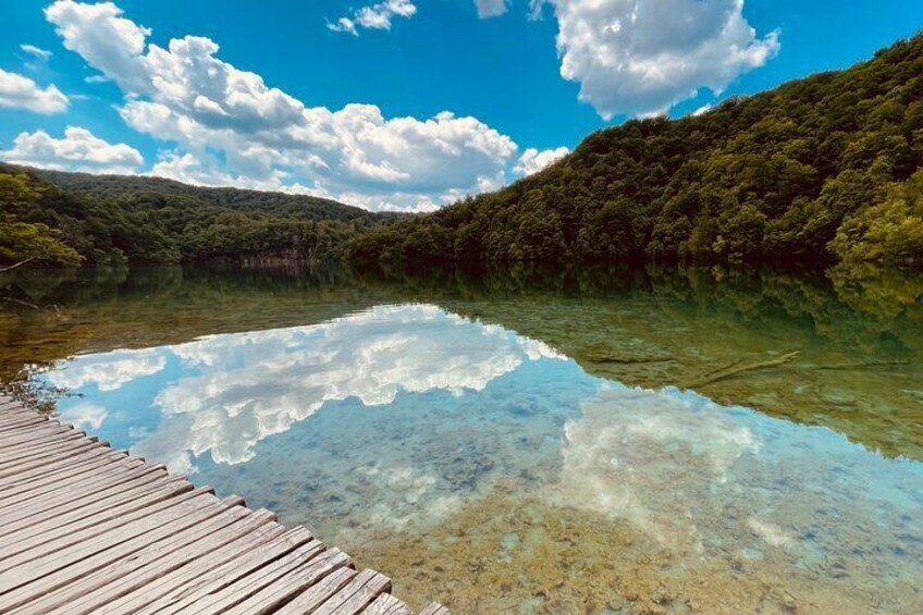 Exploring the upper lakes of Plitvice Lakes Np on a private day-trip from Zagreb
