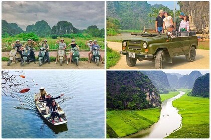 Ninh Binh Tour From Hanoi : Small-group JEEP/VESPA + BOAT + LIFE