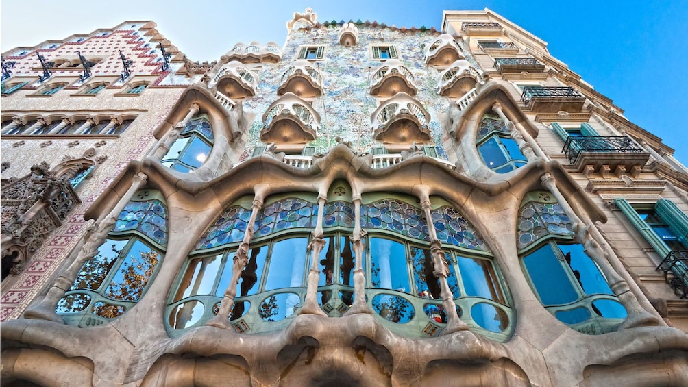 Elaborate Gaudi architecture in Barcelona