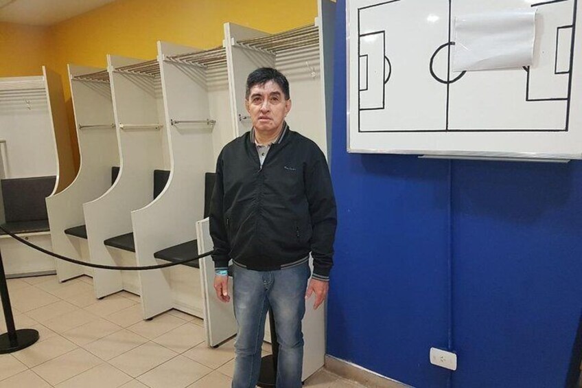 Inside the dressing room