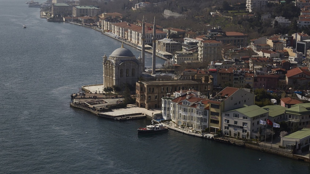 Show item 4 of 10. Aerial view of Hagia Sophia Museum on the banks of the Bosphorus river