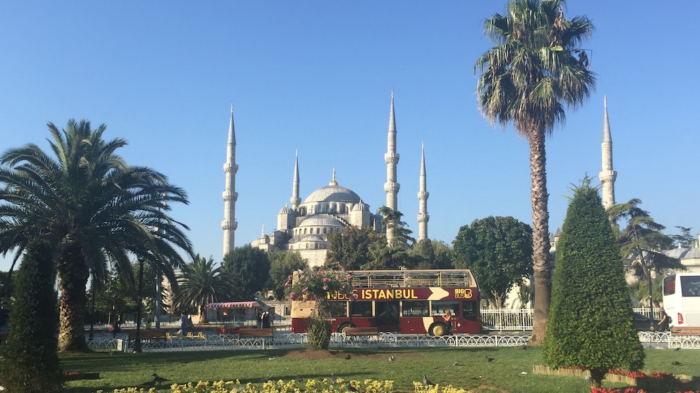 Hop-On Hop-Off bus outside of the Hagia Sophia Museum