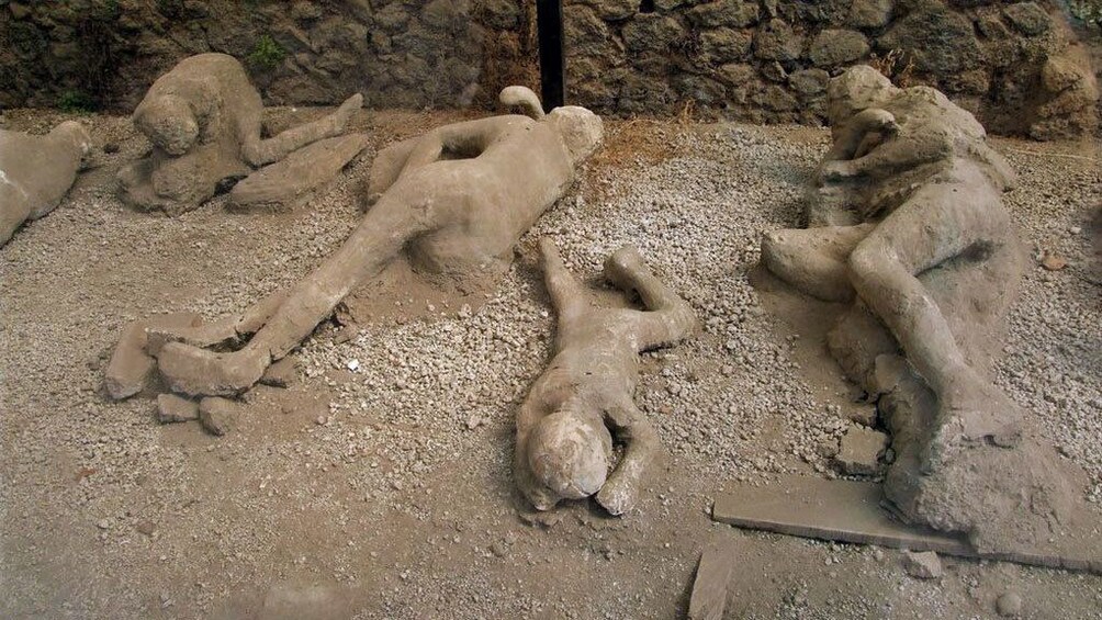 Pompei ruins on display in Naples