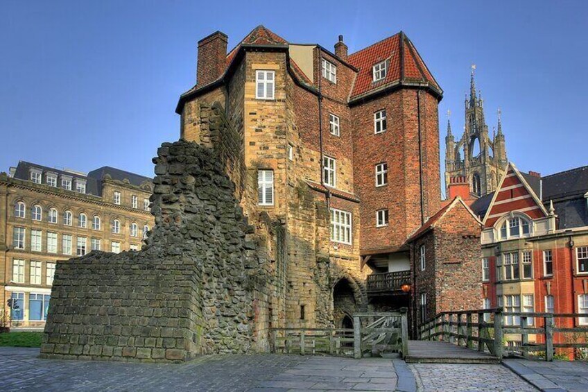 Newcastle Castle's Black Gate, formerly the main entrance into the walled area of the castle (the garth)