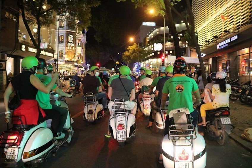Saigon Vespa By Night Street Food Tour 4,5 Hours