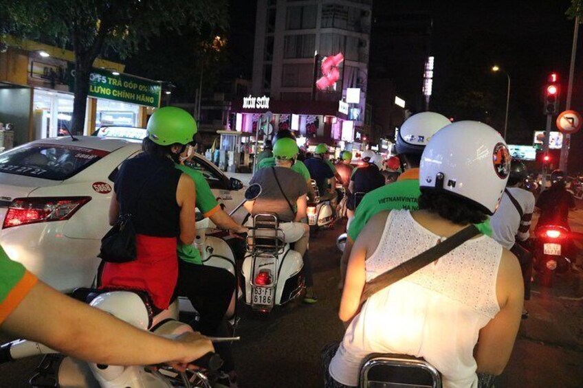 Saigon Vespa By Night Street Food Tour 4,5 Hours