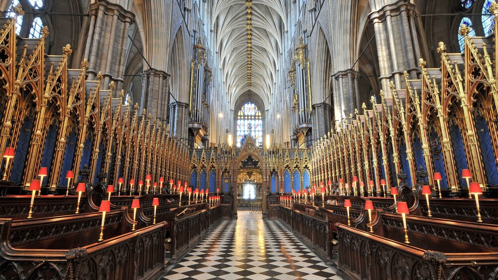 Interior of Westminster Abbey in London