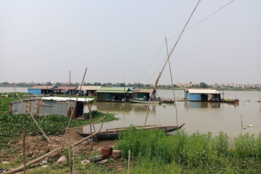 Floating village on Tonle Sap River