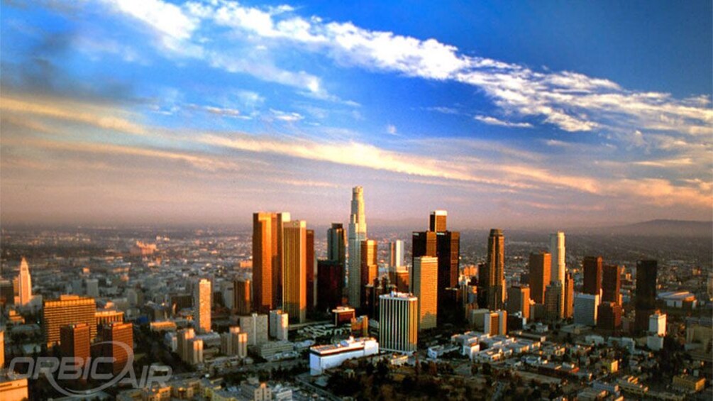 view of the city during sunset in Los Angeles