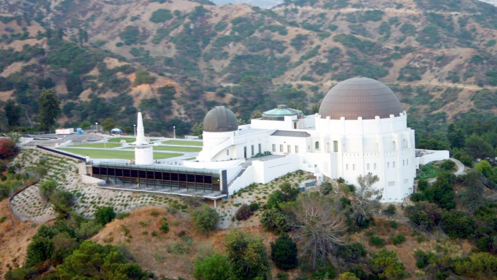 Aerial view of Griffith Observatory in Los Angeles during the day 