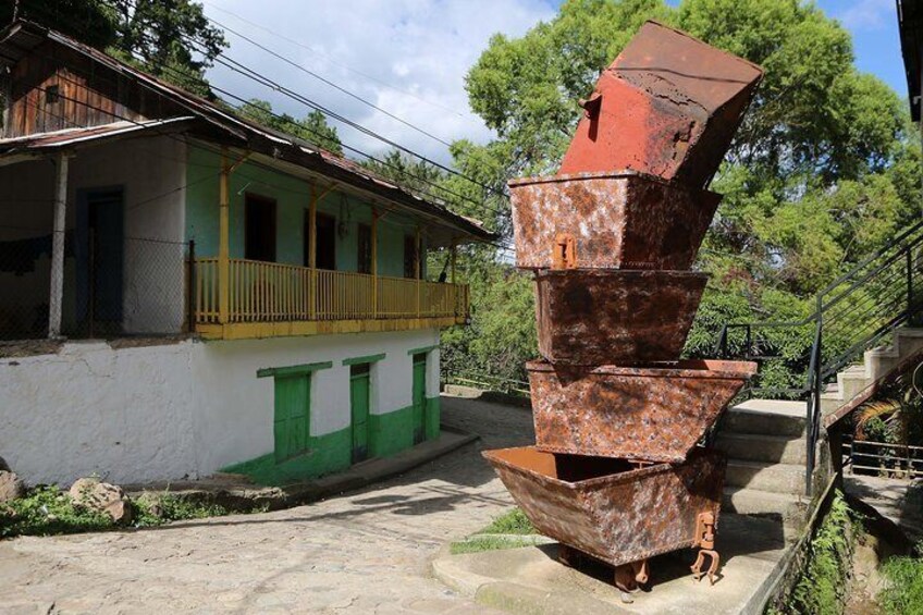 Old mines carts in San Juancito